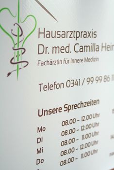 Hausarztpraxis Dr. Camilla Heinz - Sprechzeiten